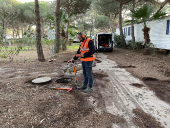 Recherche de fuite sur  une conduite d'eau potable